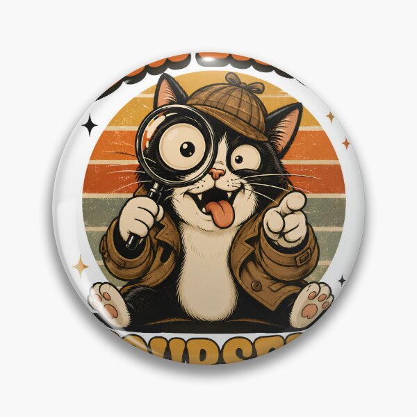 Item preview, Explain Yourself Funny Detective Cat Sarcastic Cat Meme designed and sold by Retro Whiskers.