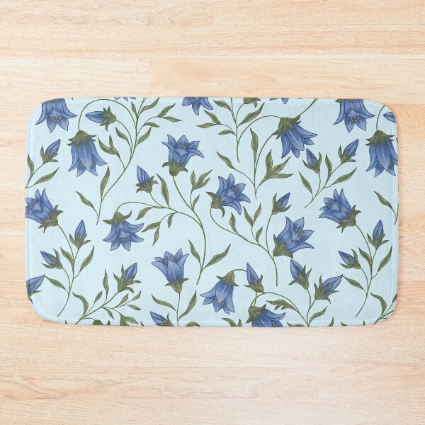 Item preview, Blue bellflower botanical floral pattern designed and sold by and-creative2.