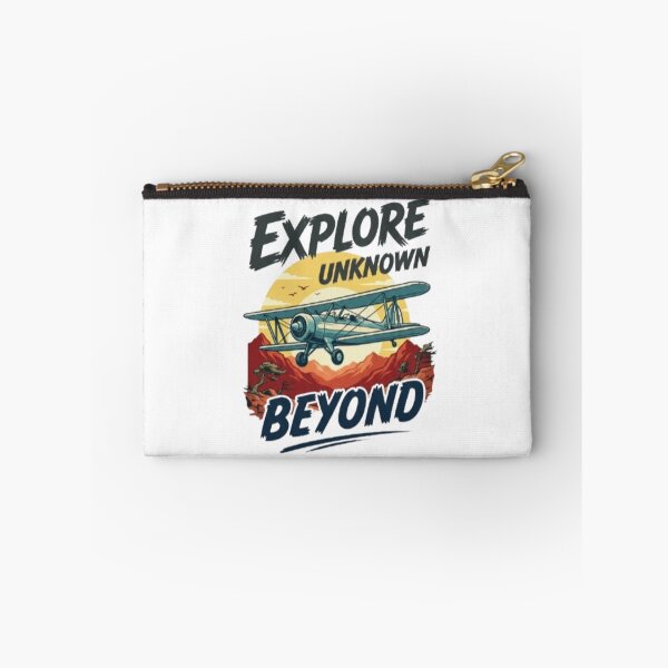 Item preview, Explore Unknown Beyond – Vintage Adventure Plane Artwork designed and sold by Dogandesighn.