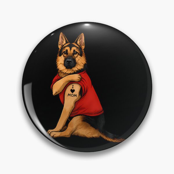 Item preview,  I Love Mom German Shepherd Dog Mom designed and sold by Krwasatoune.