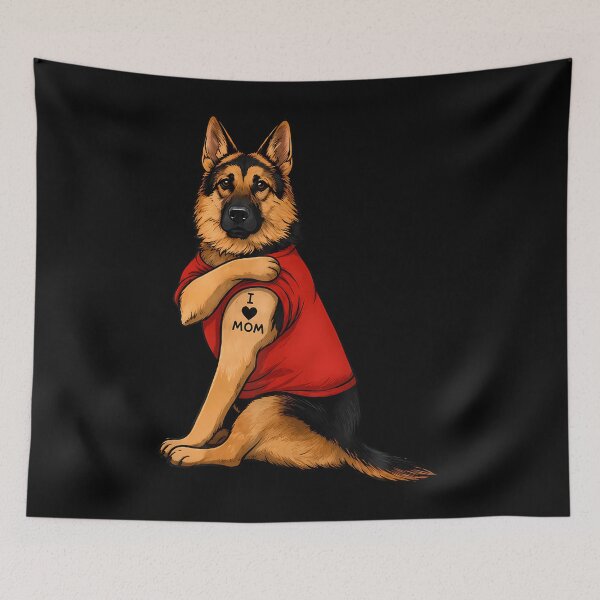 Item preview,  I Love Mom German Shepherd Dog Mom designed and sold by Krwasatoune.