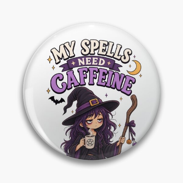 Item preview, My Spells Need Caffeine – Sleepy Witch on Broomstick designed and sold by youcefben48.