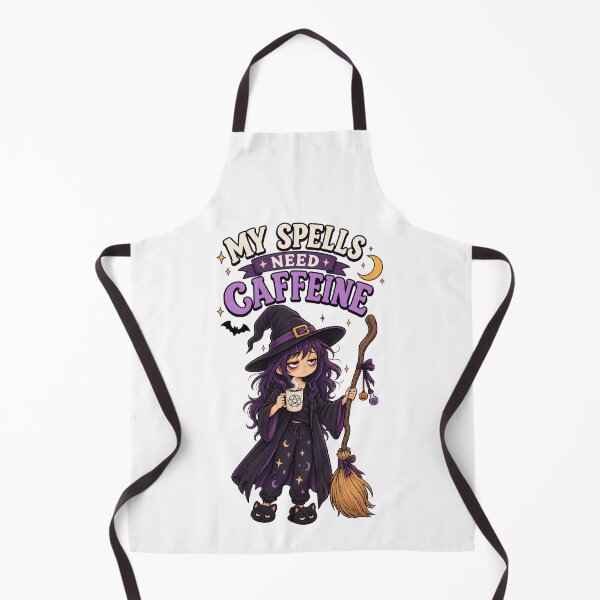Item preview, My Spells Need Caffeine – Sleepy Witch on Broomstick designed and sold by youcefben48.