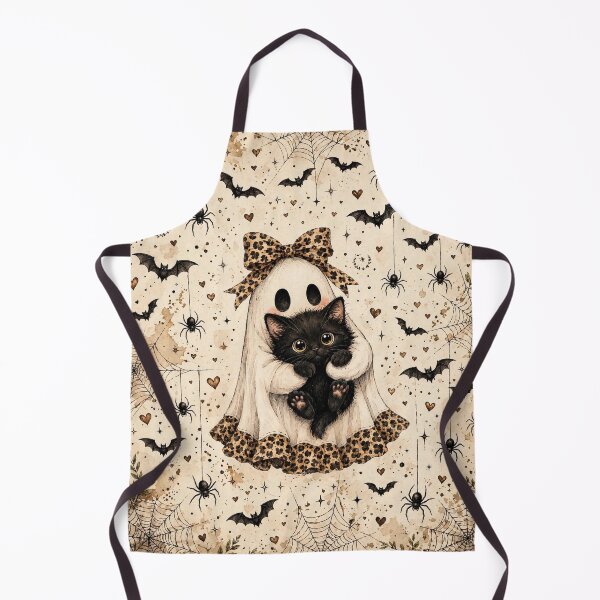 Item preview, Leopard Bow Ghost Cat Halloween designed and sold by Pure Craft.