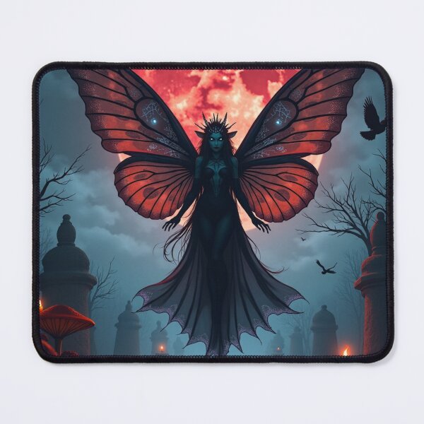 Item preview, Crimson Moon Butterfly Fairy – Gothic Dark Fantasy Enchanted Night designed and sold by Dream Bloom Gallery.