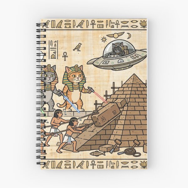Item preview, Ancient Meow - Alien Pharaoh Cats Building The Pyramid designed and sold by Csaba1983.