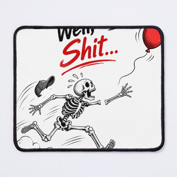 Item preview, Well Shit Funny Skeleton and Mouse Vintage Graphic designed and sold by ucpstudio.
