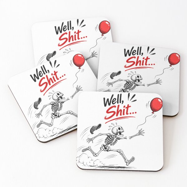 Item preview, Well Shit Funny Skeleton and Mouse Vintage Graphic designed and sold by ucpstudio.