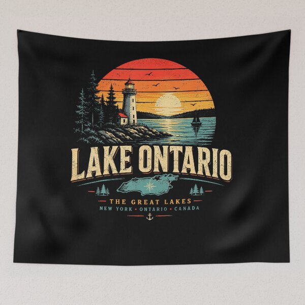 Item preview, Lake Ontario Funny Vintage Est 1615 Lake Life designed and sold by HaytamShop.