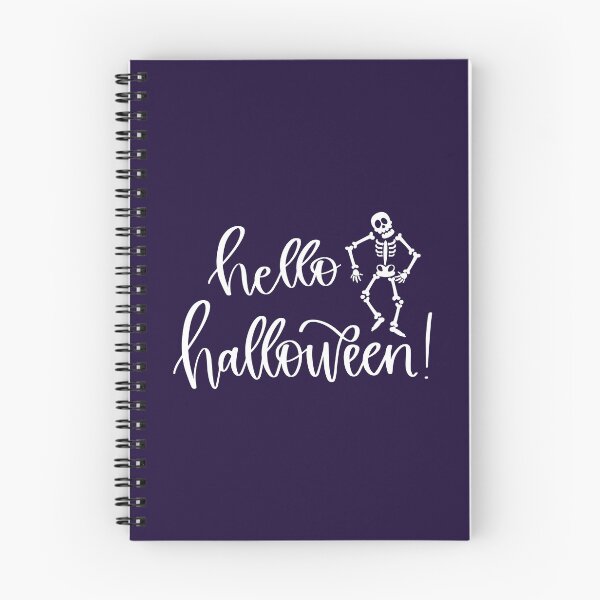 Item preview, Hello Halloween Comic Skeleton Print (White) designed and sold by ToluaPrints.