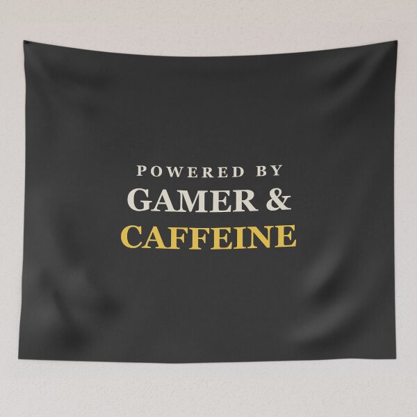 Item preview, Powered By Gamer & Caffeine - Gamer designed and sold by RetroThreadWorks.