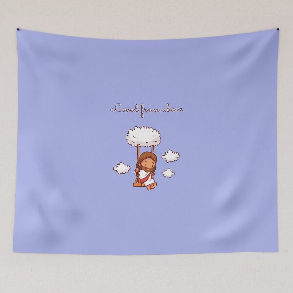 Item preview, Loved From Above Jesus Art - Cute Kawaii Sky Illustration designed and sold by Dany and Dom.