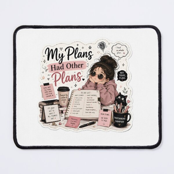 Item preview, My Plans Had Other Plans | Funny Relatable Aesthetic Sticker designed and sold by BLOOMVELLE.