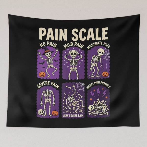 Item preview, Pain Scale Spooky Skeleton Nurse Halloween Nursing Humor designed and sold by Krwasatoune.