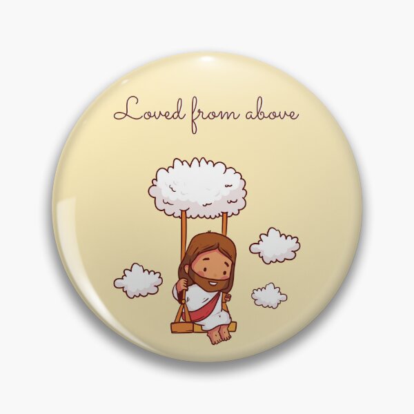 Item preview, Loved From Above Jesus Art - Cute Kawaii yellow sky Illustration designed and sold by Dany and Dom.