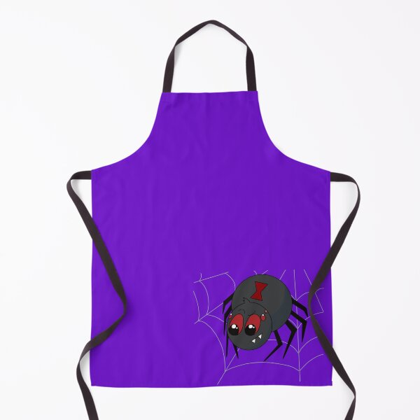 Item preview, Cute Kawaii Black Widow Spider with Red Hourglass - Spooky Cozy Critter Cartoon designed and sold by CozyCritters8.