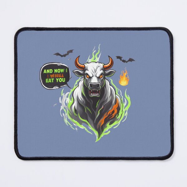 Item preview, Mad cow ghost - Now I will eat you - Scary Halloween designed and sold by ParadoxParadox.