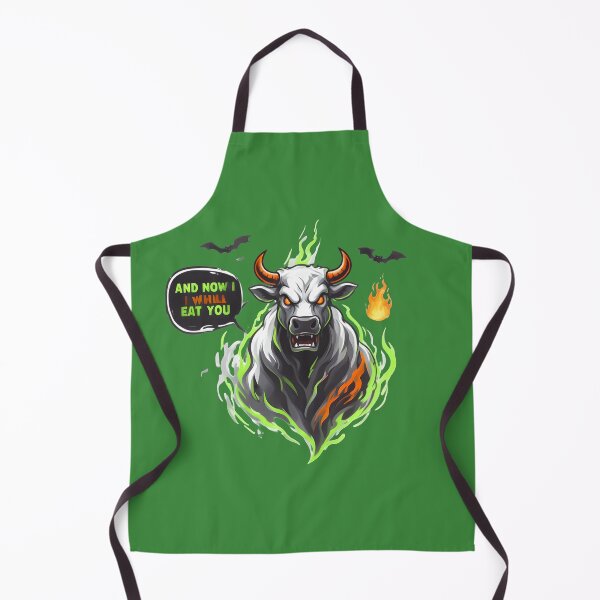 Item preview, Mad cow ghost - Now I will eat you - Scary Halloween designed and sold by ParadoxParadox.