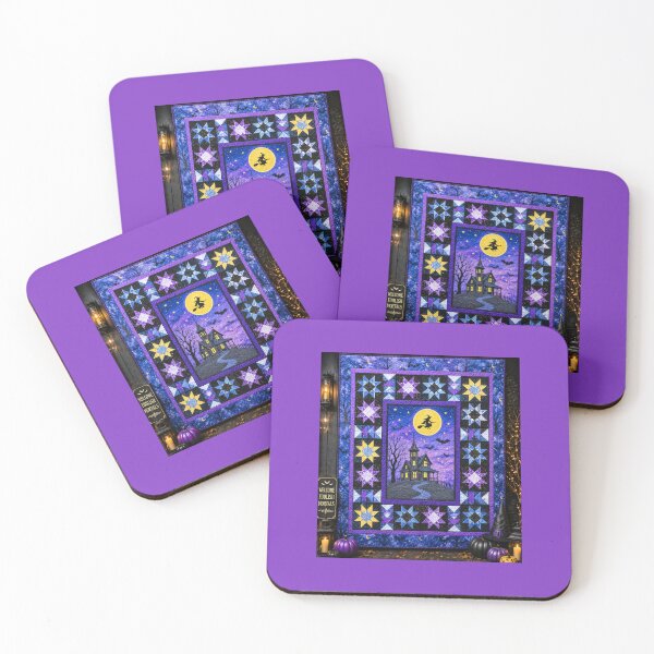 Item preview, Spooky Night — Halloween Quilt Art designed and sold by Novel Works Studio.