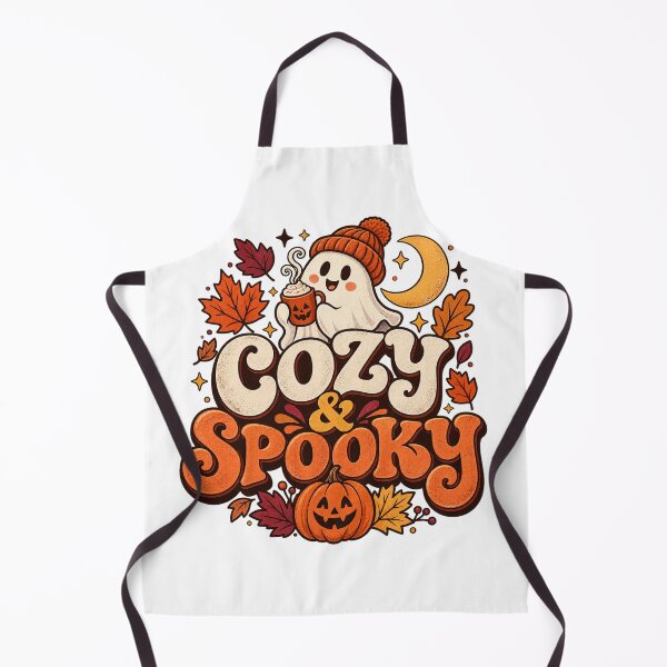 Item preview, Cozy & Spooky Halloween Shirt – Cute Vintage Ghost Pumpkin Autumn T-Shirt designed and sold by LoupeRout.