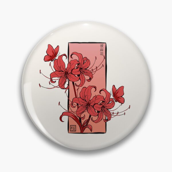 Item preview, Red Spider Lily With Butterfly designed and sold by SakuraHaven.