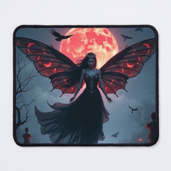 Item preview, Crimson Moon Dark Fairy – Enchanted Gothic Night designed and sold by Dream Bloom Gallery.