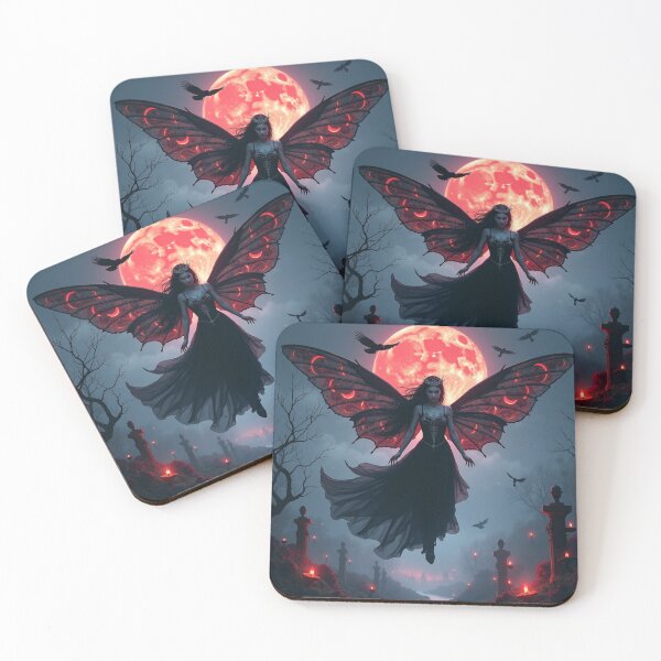 Item preview, Crimson Moon Dark Fairy – Enchanted Gothic Night designed and sold by Dream Bloom Gallery.