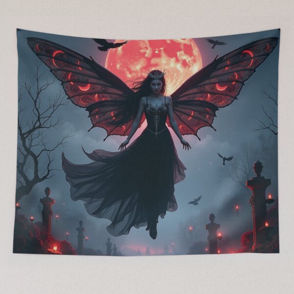 Item preview, Crimson Moon Dark Fairy – Enchanted Gothic Night designed and sold by Dream Bloom Gallery.