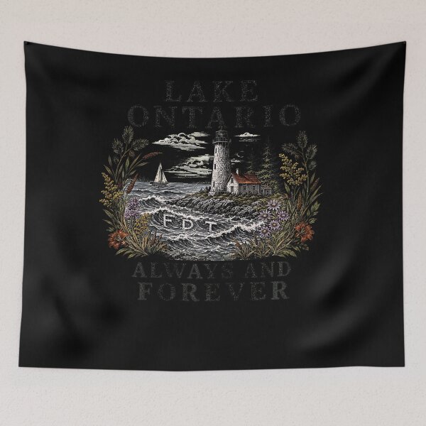 Item preview, Vintage Ontario Canadian Lake Life Design designed and sold by HaytamShop.
