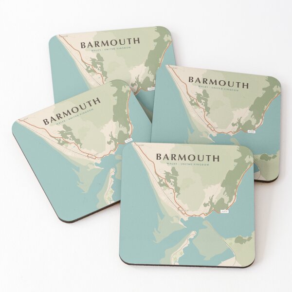 Item preview, Barmouth Map Poster - Dune Coastal designed and sold by Patterned by Pixels.