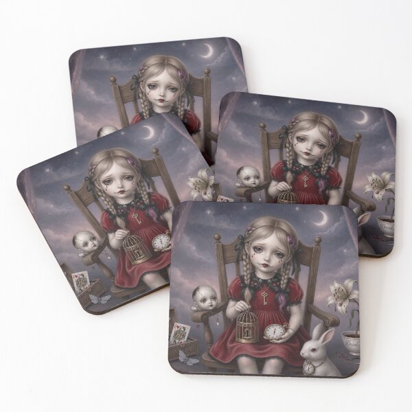 Item preview, The Girl Who Says Nothing – Pop Surrealism, Dark Doll Art, Pastel Gothic. Lowbrow Art designed and sold by Piagor.