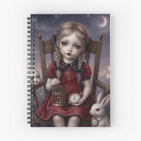 Item preview, The Girl Who Says Nothing – Pop Surrealism, Dark Doll Art, Pastel Gothic. Lowbrow Art designed and sold by Piagor.