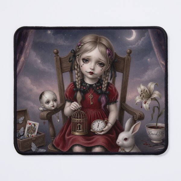 Item preview, The Girl Who Says Nothing – Pop Surrealism, Dark Doll Art, Pastel Gothic. Lowbrow Art designed and sold by Piagor.