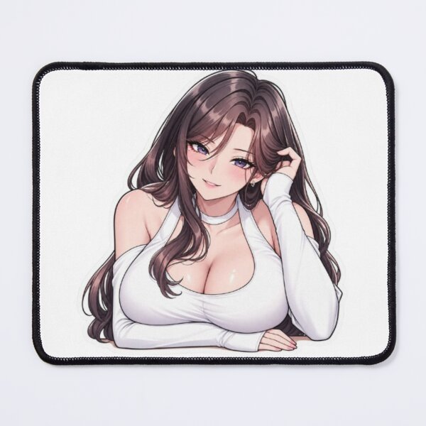 Item preview, Elegant Anime Girl Sticker – Cute Blushing Manga Character designed and sold by MeowLoka ⭐⭐⭐⭐.