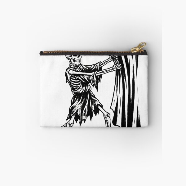 Item preview, Skeleton Pulling Stage Curtain Theater Gothic Heavy Ink Graphic designed and sold by MisteryDesigner.