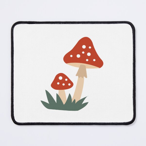 Item preview, Cute Red Amanita Mushrooms in Grass Nursery Vector Sticker designed and sold by ElenMart.