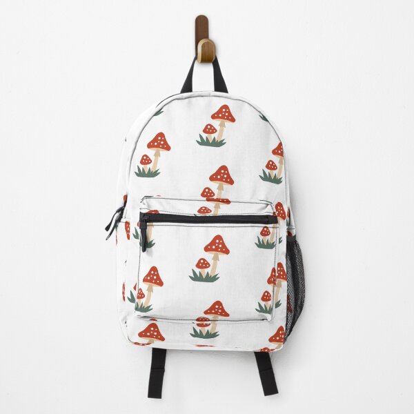 Item preview, Cute Red Amanita Mushrooms in Grass Nursery Vector Sticker designed and sold by ElenMart.