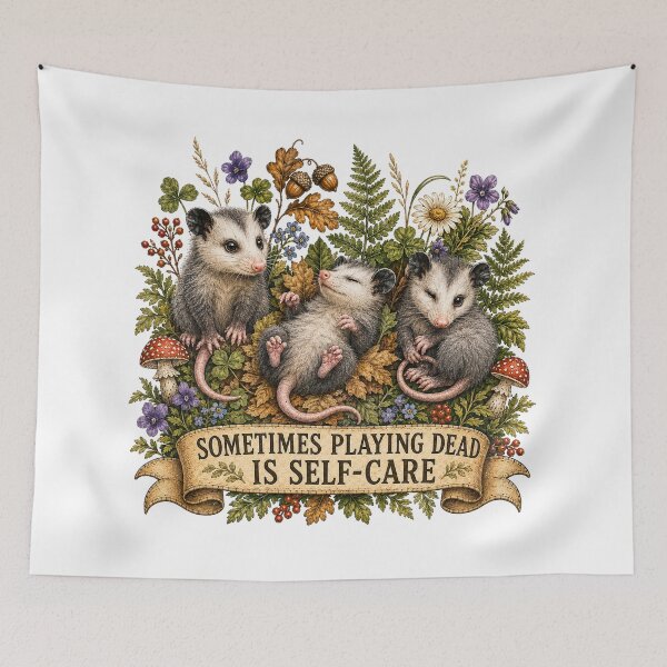 Item preview, Sometimes Playing Dead Is Self-Care designed and sold by J-CCreations.
