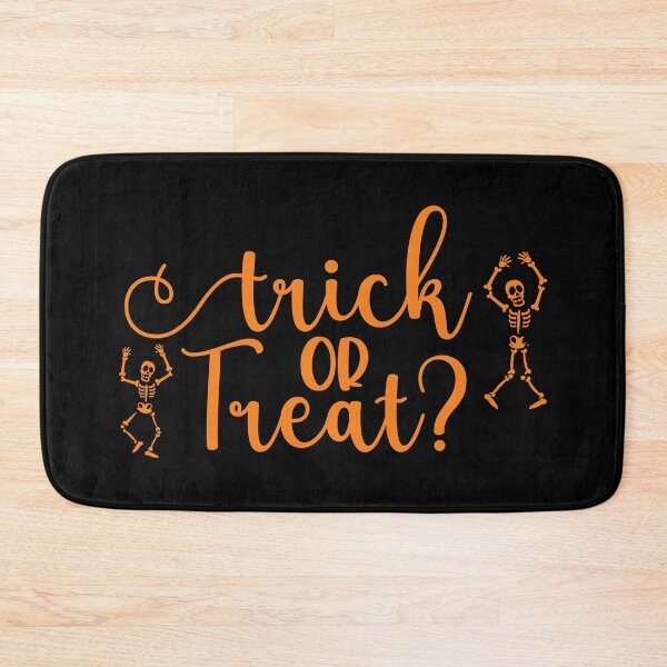 Item preview, Trick or Treat Skeleton Halloween Print (Orange) designed and sold by ToluaPrints.