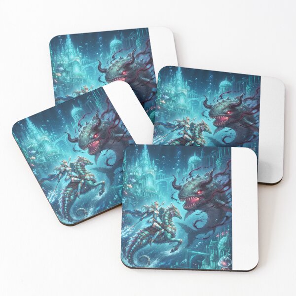 Item preview, underwater battle with sea beast designed and sold by Crimsonmerchant.