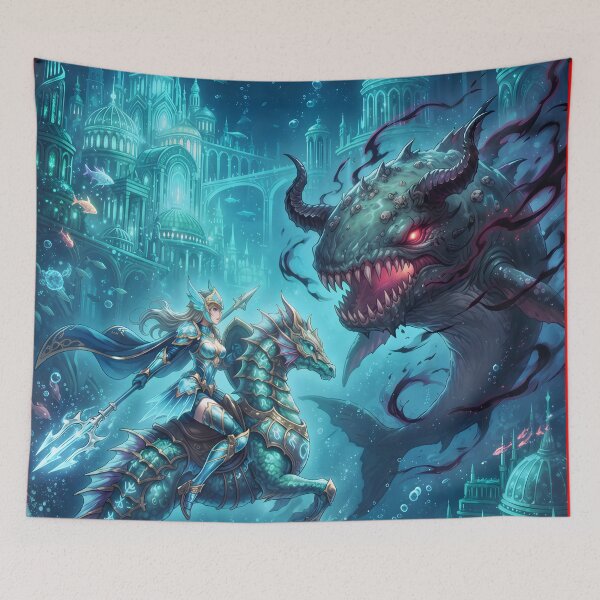 Item preview, underwater battle with sea beast designed and sold by Crimsonmerchant.