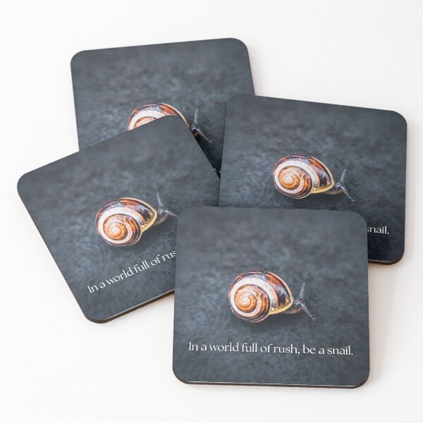 Item preview, In a hectic world, be a snail – a saying about mindfulness and slowing down. designed and sold by Tammigrafie.
