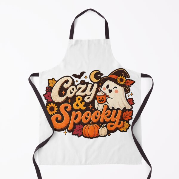 Item preview, Cozy & Spooky Halloween Shirt – Cute Vintage Ghost Pumpkin Autumn T-Shirt designed and sold by LoupeRout.