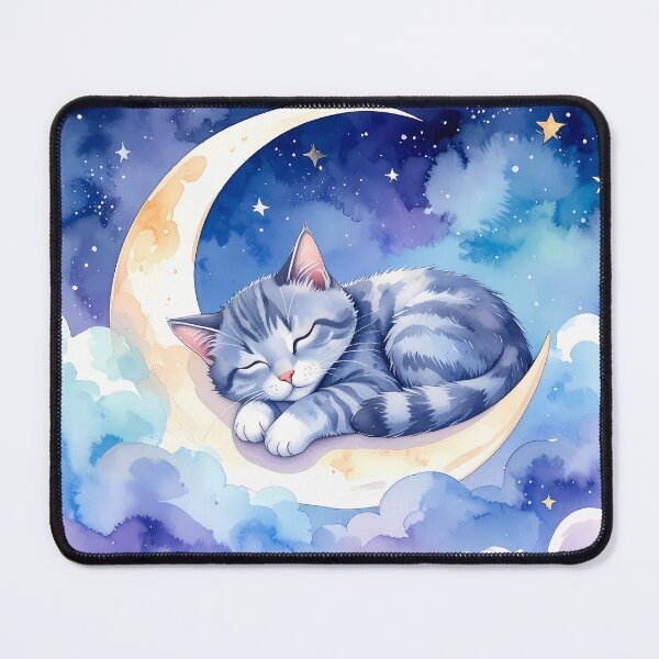 Item preview, Sleeping Cat on Crescent Moon designed and sold by BetweenForms.