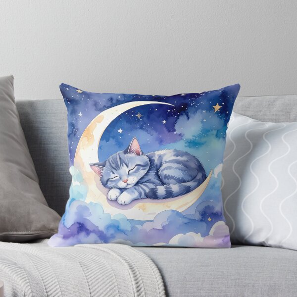 Item preview, Sleeping Cat on Crescent Moon designed and sold by BetweenForms.