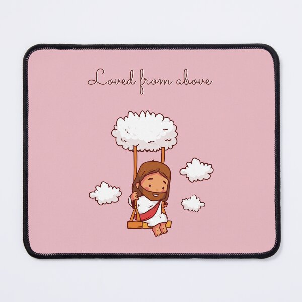 Item preview, Loved From Above Jesus Art - Cute Kawaii Pink sky Illustration designed and sold by Dany and Dom.