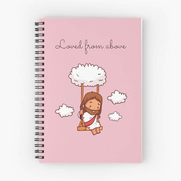 Item preview, Loved From Above Jesus Art - Cute Kawaii Pink sky Illustration designed and sold by Dany and Dom.