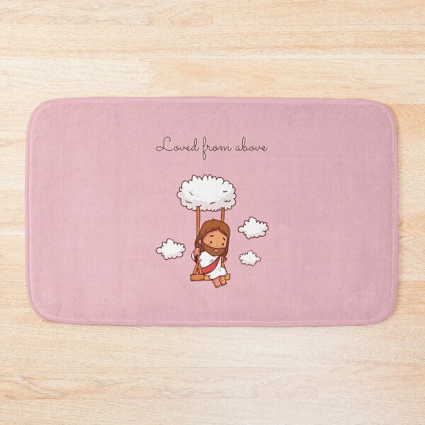 Item preview, Loved From Above Jesus Art - Cute Kawaii Pink sky Illustration designed and sold by Dany and Dom.