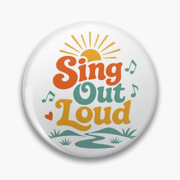 Item preview, Sing Out Loud – Retro Seventies Joyful Life Motto designed and sold by picadillyprints.