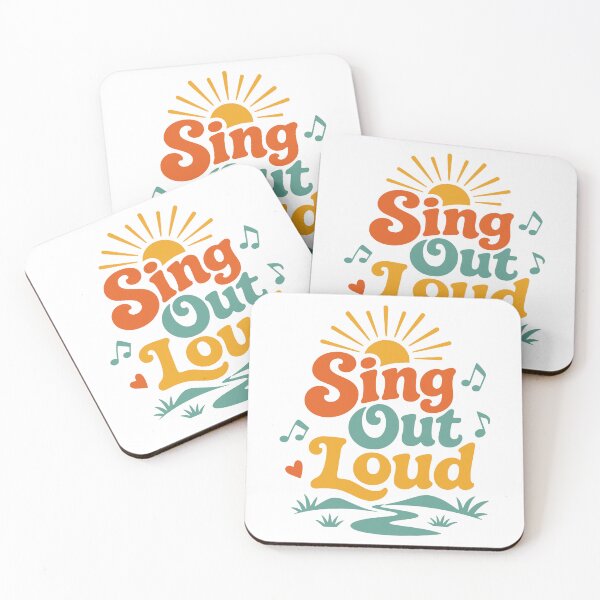 Item preview, Sing Out Loud – Retro Seventies Joyful Life Motto designed and sold by picadillyprints.